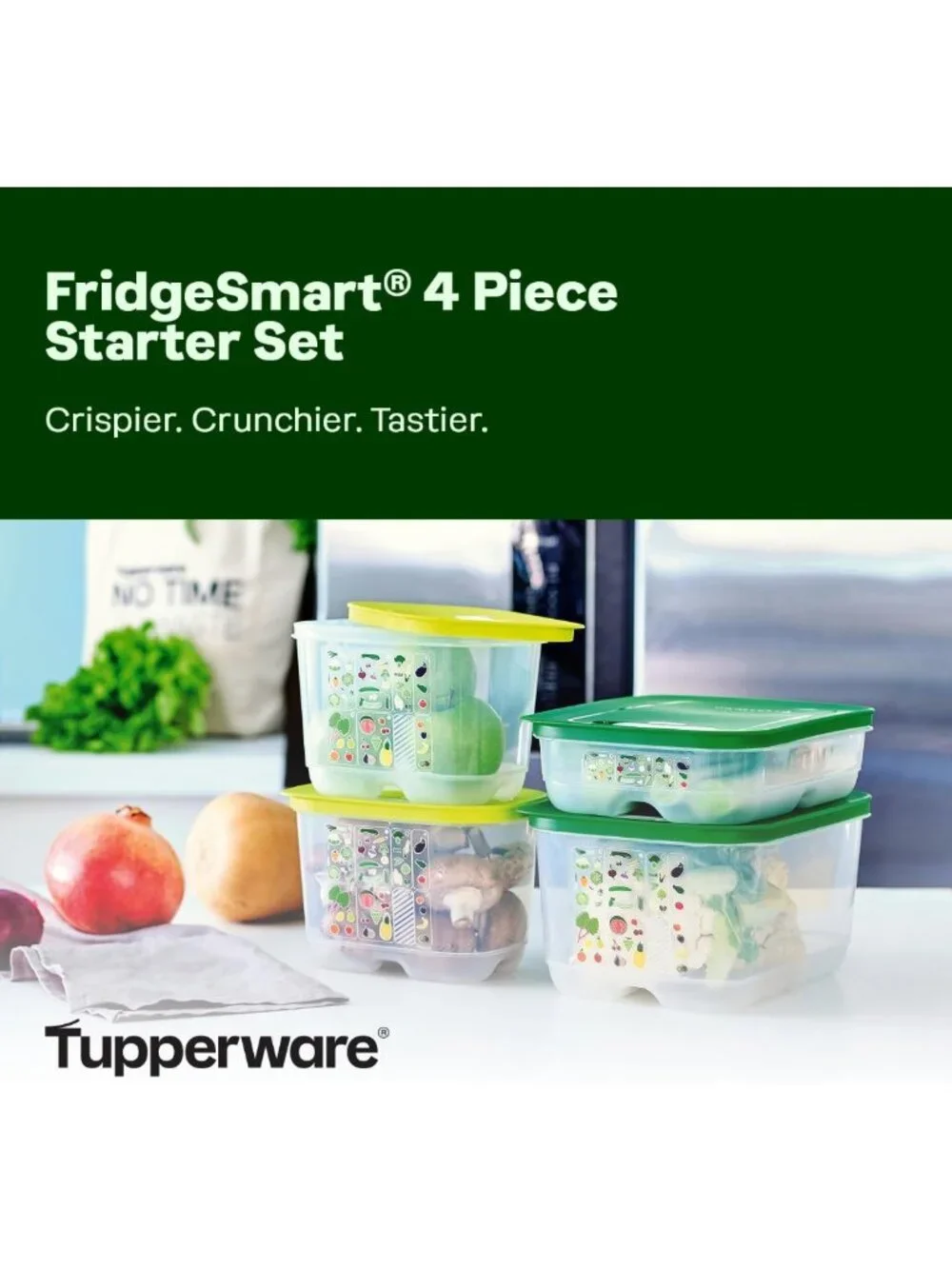 4-Piece BPA-Free Food Storage Container Set, Dishwasher Safe, Fridge